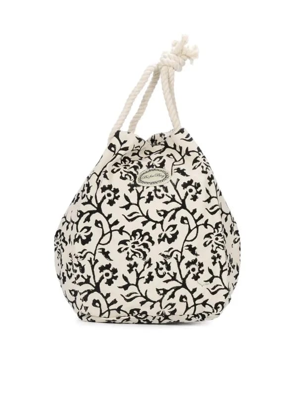 Be For Bag Women Cream And Black Tote Bag