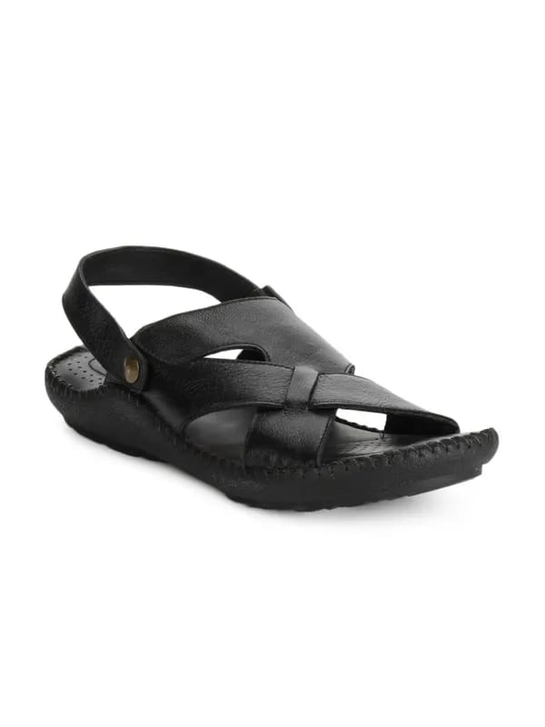 Franco Leone Men Black Sandals