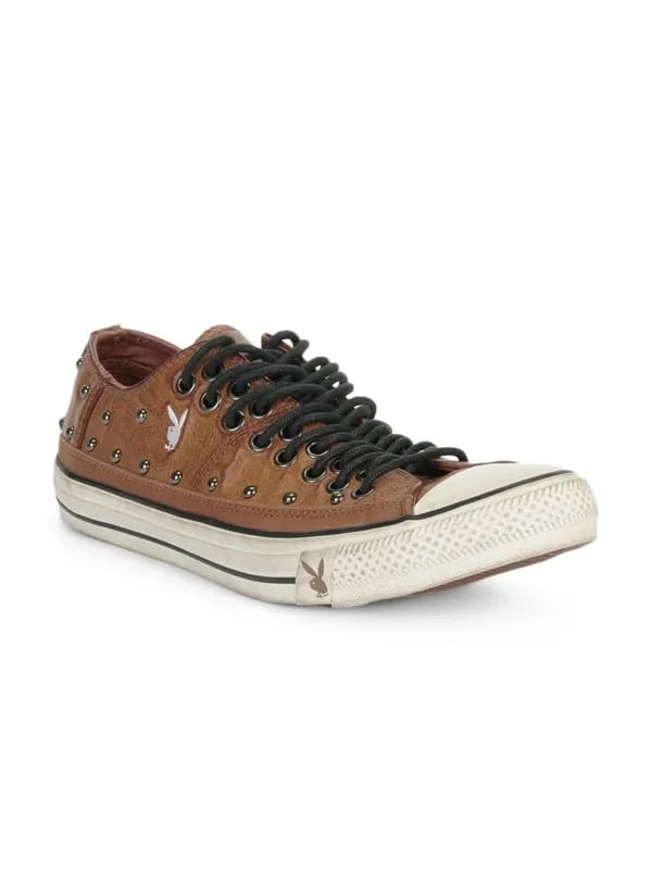 Playboy Men Brown Low Cut Lace Up Shoes