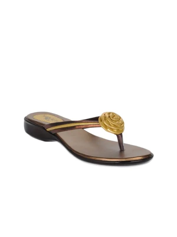 Portia Women Bronze & Golden Flats