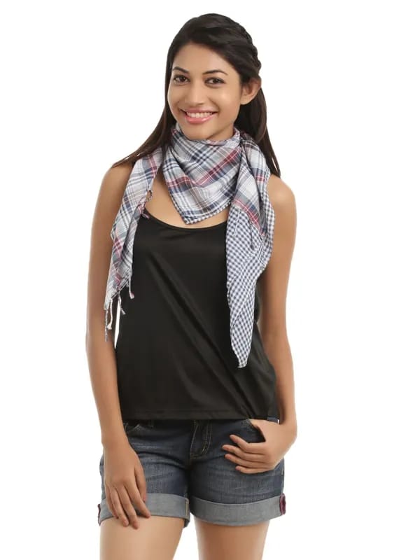 Femella Women Blue & White Scarf