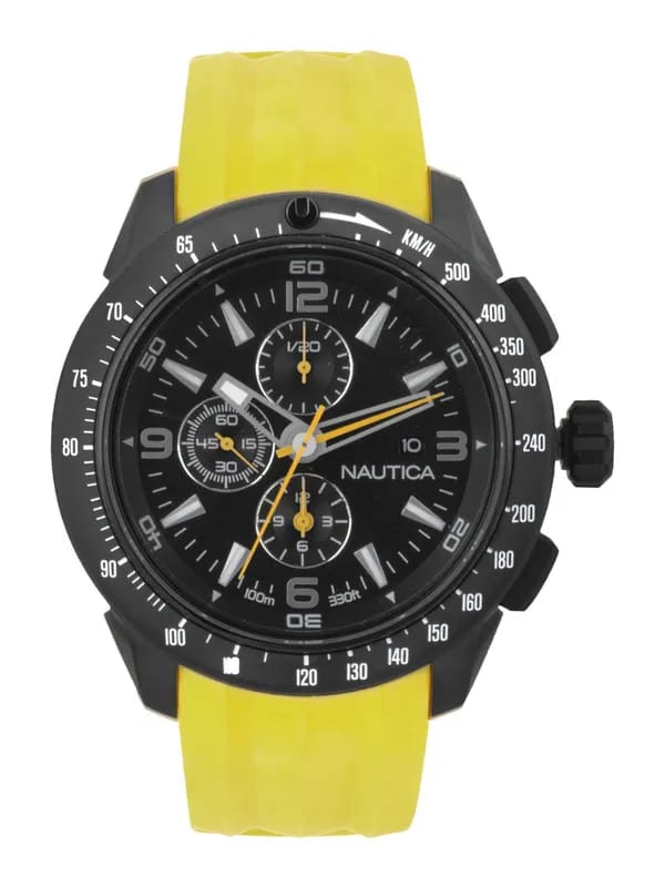 Nautica Men Black Dial Chronograph Watch