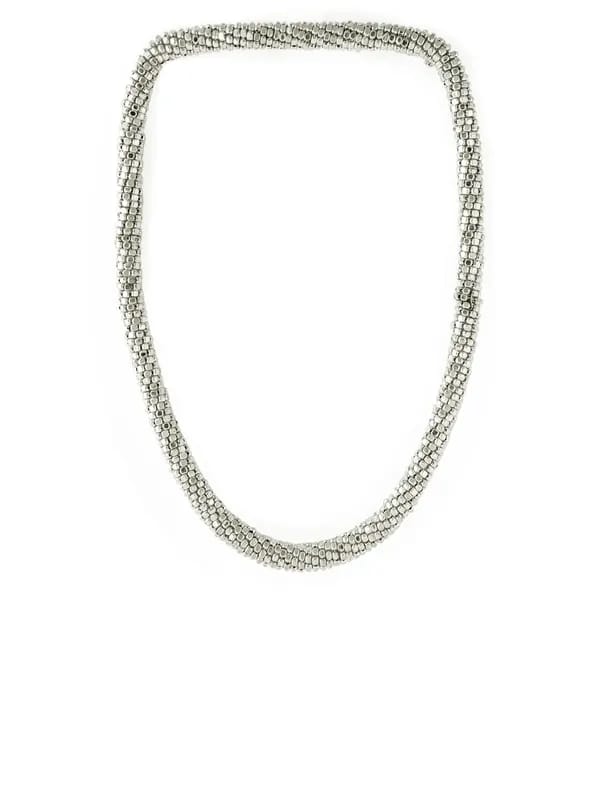 Pitaraa Silver Beaded Sheet Necklace