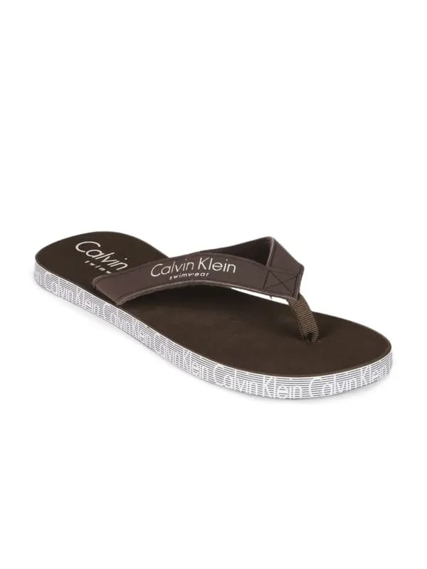 Calvin Klein Men Brown Flip Flops