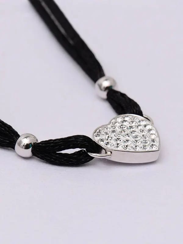 Lucera Women Black and Silver Bracelet