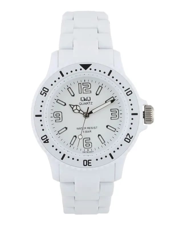 Q&Q Men White Analog Watch