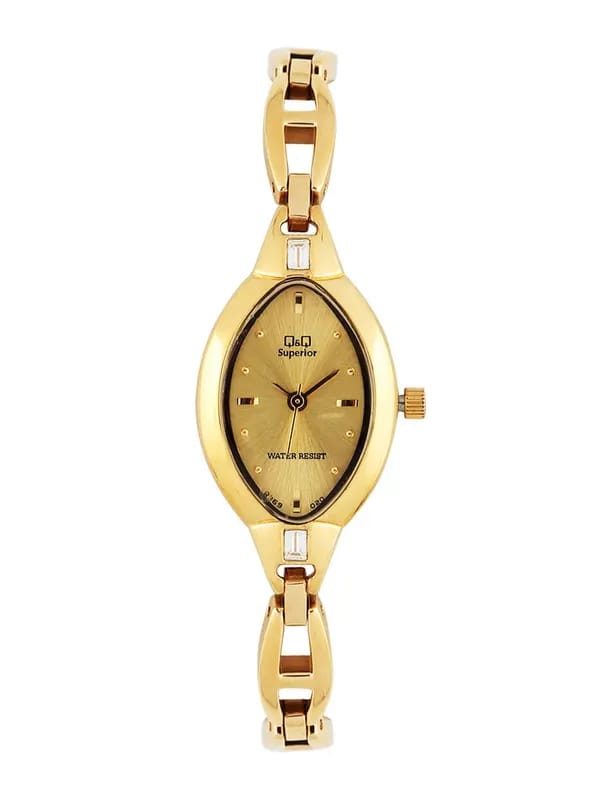 Q&Q Women Gold Dial Analog Watch