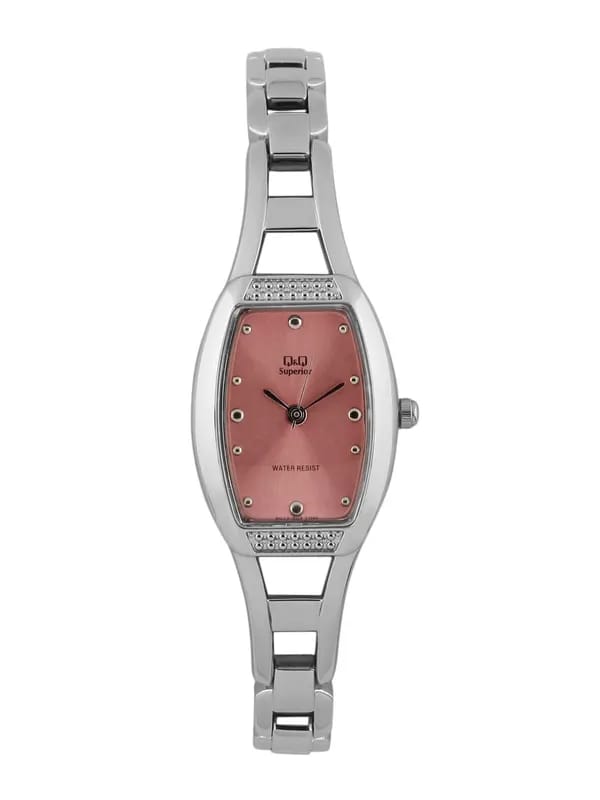 Q&Q Women Pink Dial Watch S073-803Y