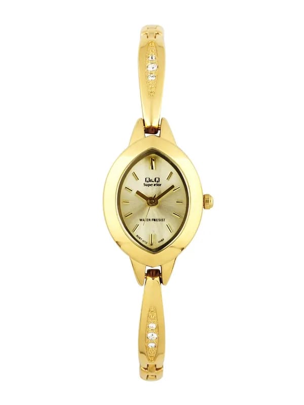 Q&Q Women Golden Dial Analog Watch