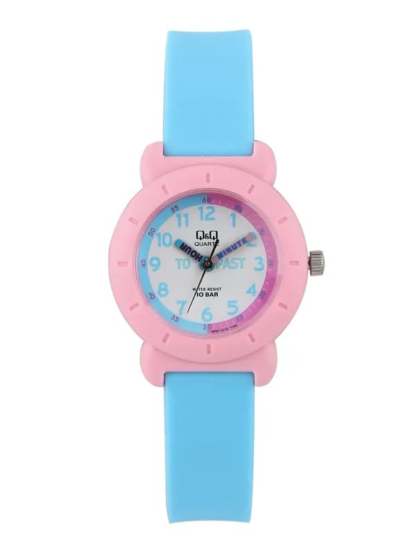 Q&Q Kids Girls White Dial Analog Watch