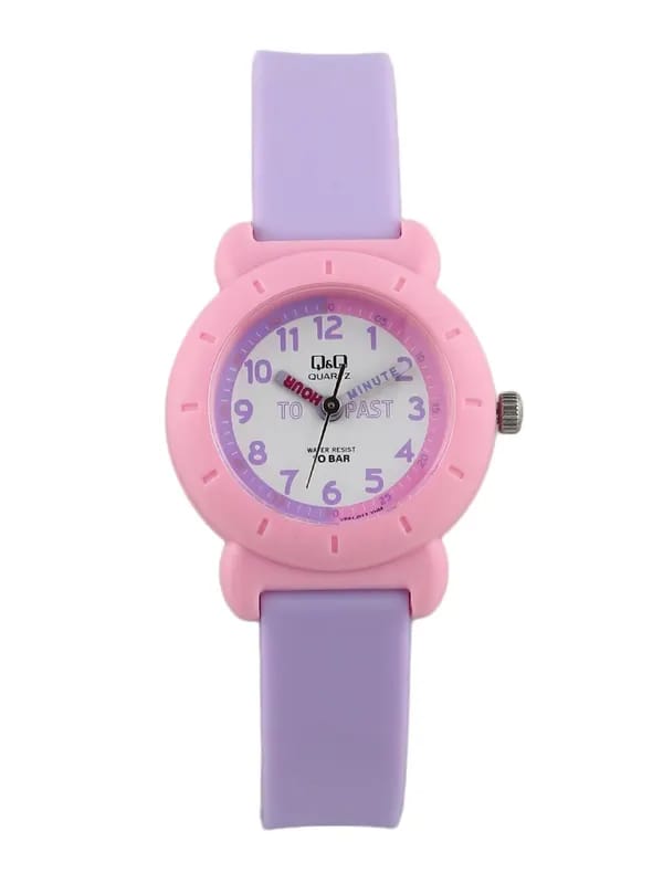Q&Q Kids Girls White Dial Watch