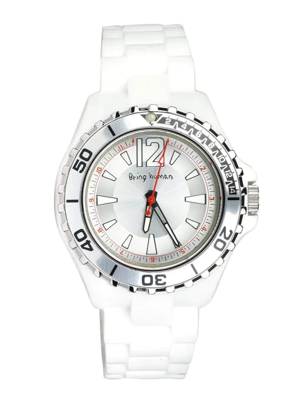 Being Human Women White Silicon Strap Watch