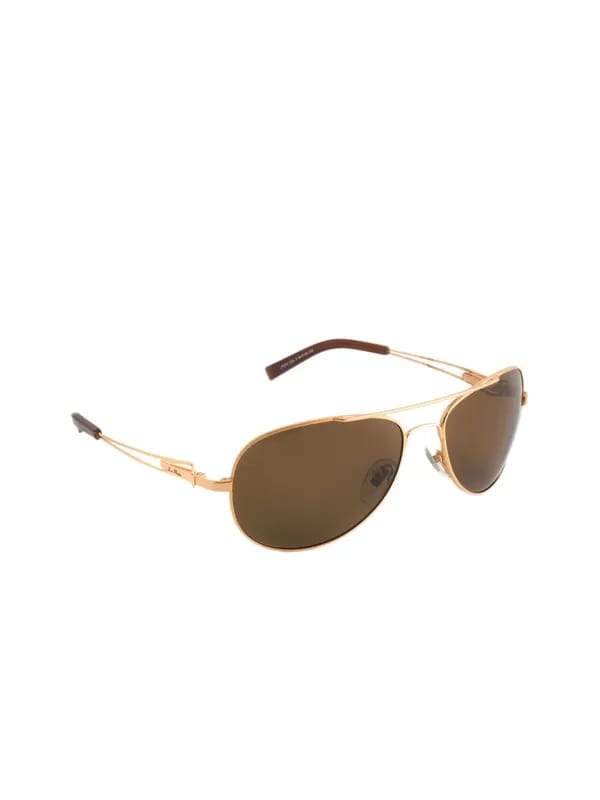 Louis Philippe Men Gold Sunglasses