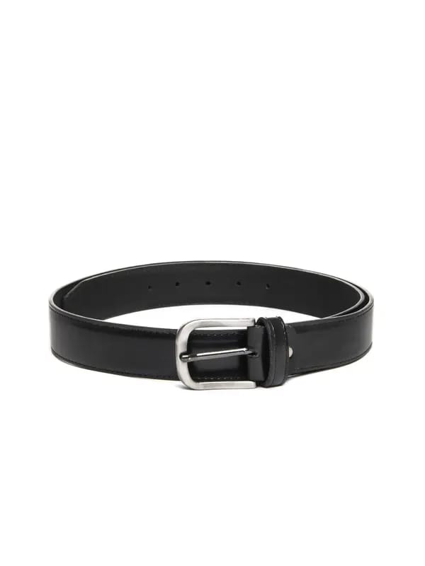 Hidedge Men Black Leather Belt