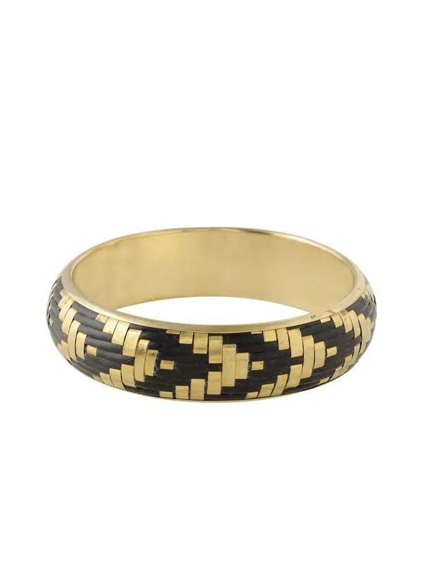 ToniQ Women Gold & Black Bangle