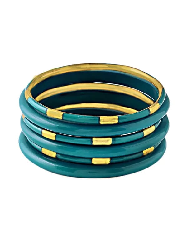 ToniQ Women Teal Set of 6 Bangles