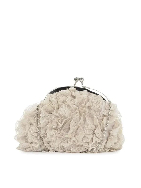 Mod'acc Women Beige Clutch