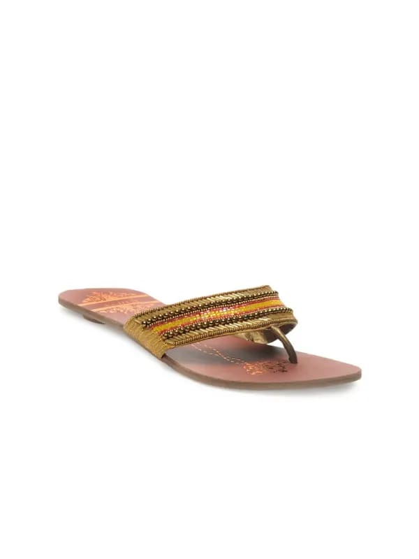 Catwalk Women Golden Sandals