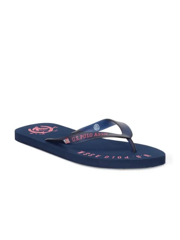 U.S. Polo Assn. Men Navy Blue Flip Flops
