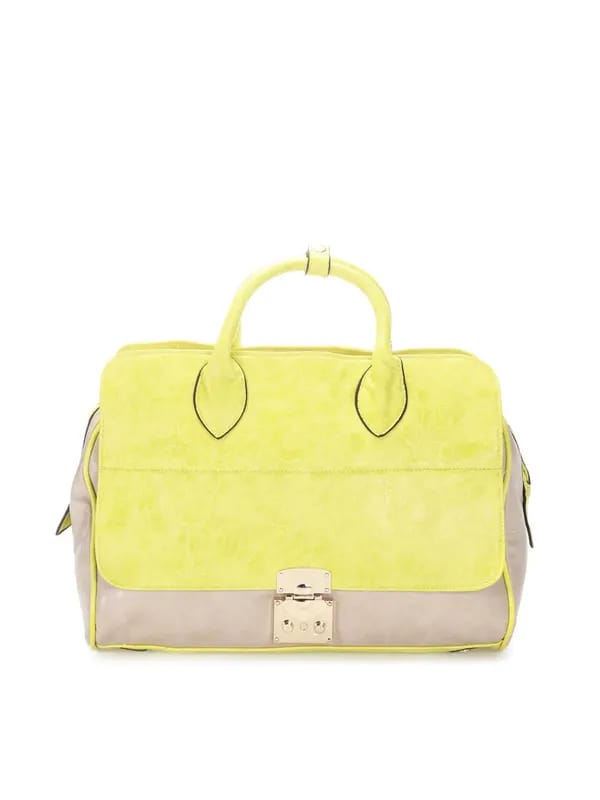 Kiara Women Beige & Yellow Handbags