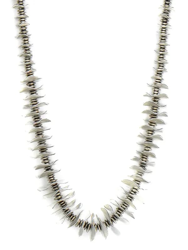 Femella Silver Disc and Balls Necklace