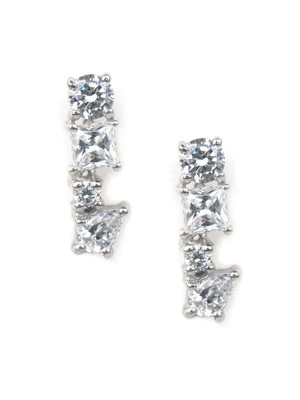 Avon Silver Toned Envy Me Earrings