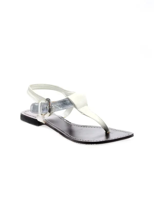 Rocia Women White & Silver Sandals