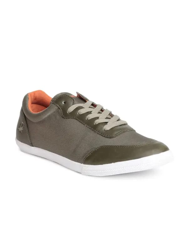 United Colors of Benetton Men Olive Shoes