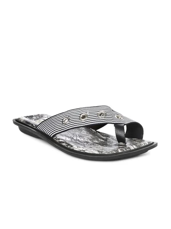 ID Men Black & White Sandals
