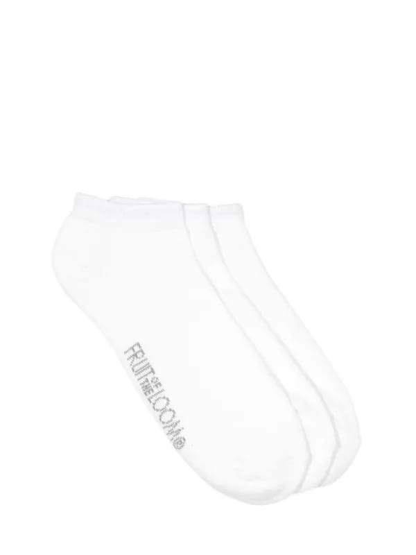 Fruit of the Loom Men White Pack of Three Socks