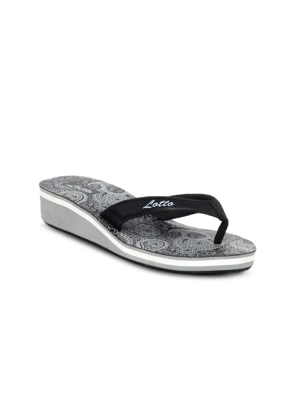 Lotto Women Black Flip Flops