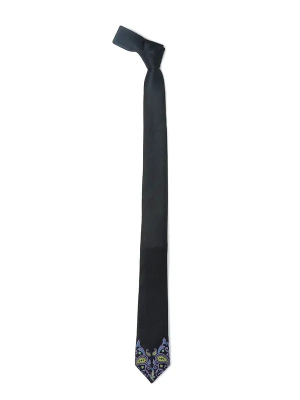 Hakashi Men Black Silk Tie