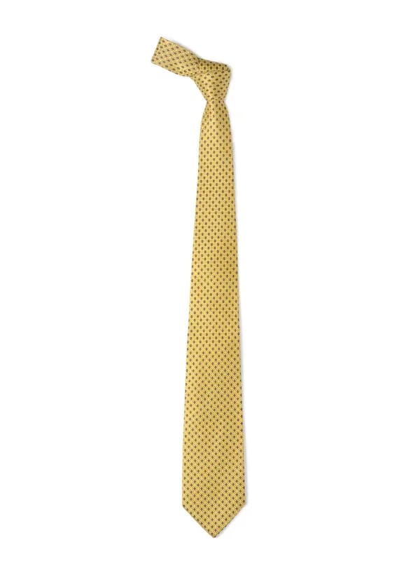 Hakashi Men Yellow Silk Tie