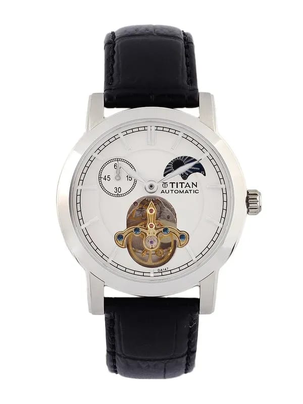 Titan Men White Dial Automatic Watch NB9365SL01