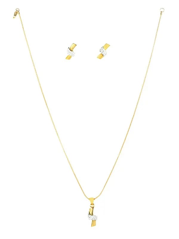 Estelle Women Gold Earring & Pendant Set
