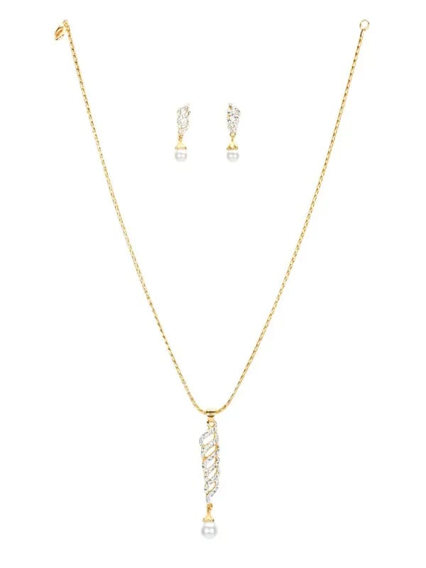 Estelle Women Gold Earring & Pendant Set