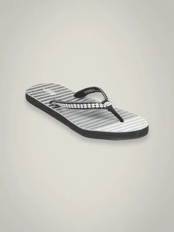 Lotto Women's Wave Chic Black Grey Flip Flop