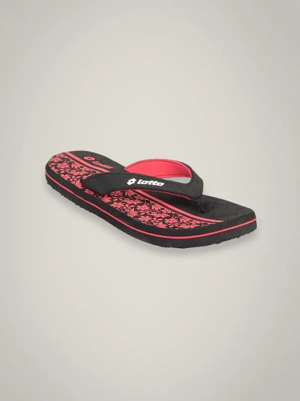Lotto Women's Flora Black Red Flip Flop