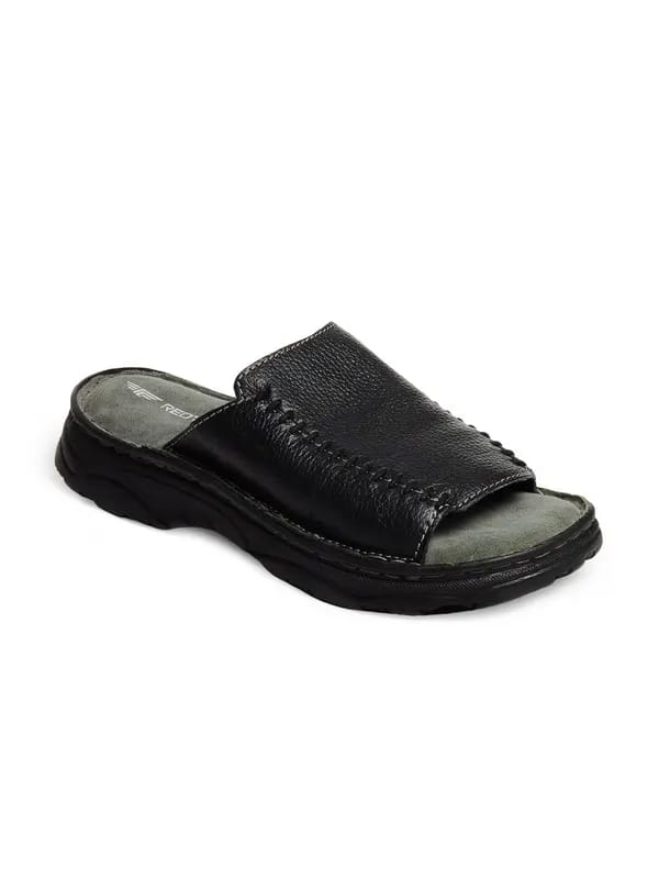Red Tape Men Black Sandals