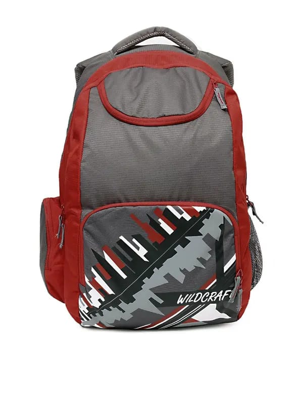 Wildcraft Unisex Grey & Red Backpack