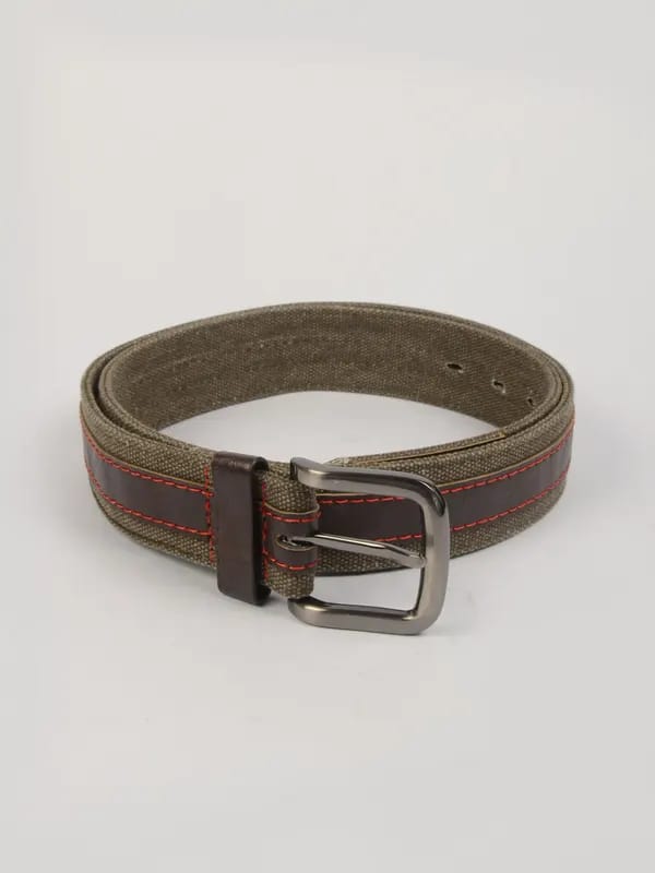 Fastrack Unisex Khaki Brown Canvas Belts