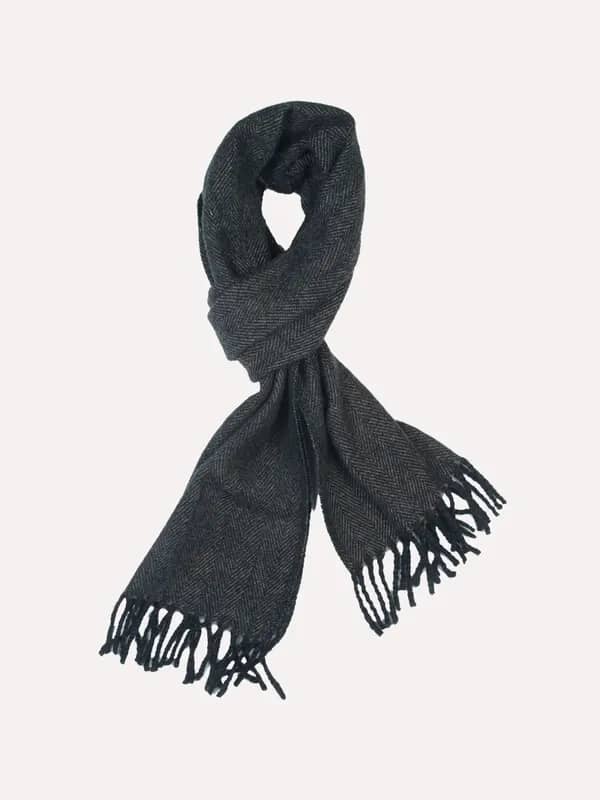 Reid & Taylor Men Solid Black Muffler