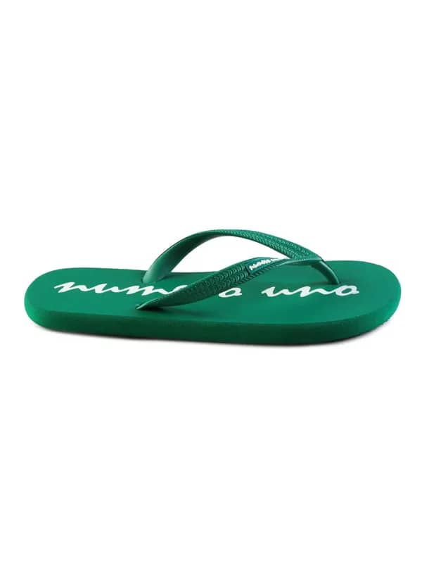 Numero Uno Men's Casual Green Graphic Flip Flop