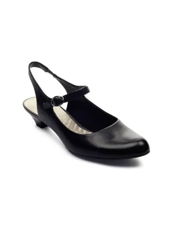 Clarks Women Chart Leather Black Formal Shoes