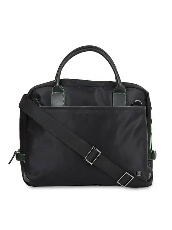 Peter England Unisex Black Laptop Bag
