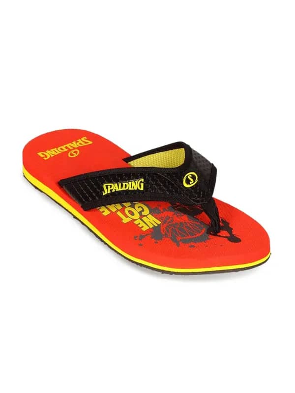 Spalding Men Red Flip Flops