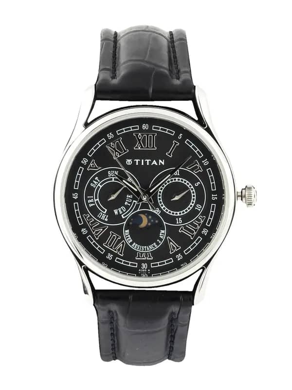 Titan Men Black Chronograph Watch