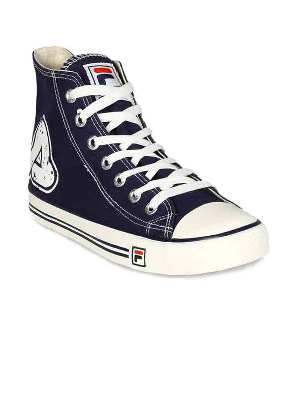 Fila Men's Fuel HI Black Navy Blue Shoe