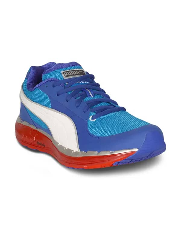 Puma Men's Faas Blue White Silver Red Shoe
