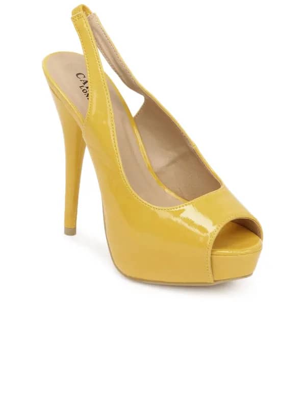 Carlton London Women Yellow Peep Toes
